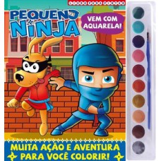 Pequeno Ninja Livro para Pintar com Aquarela