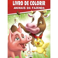 Livro de colorir com 80 páginas: Animais da fazenda