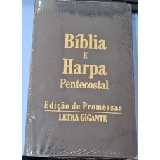 BIBLIA E HARPA LETRA GIGANTE LUXO