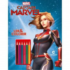 CAPITA MARVEL LER E COLORIR COM LAPIS