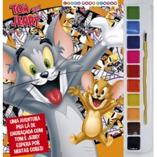Tom e Jerry Livro para pintar com aquarela