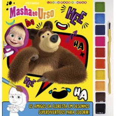 Masha e o Urso - Livro para pintar com aquarela