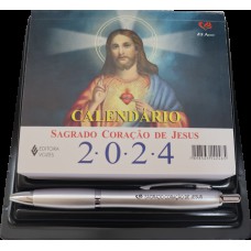 Calendário de mesa do Sagrado Coração de Jesus 2024