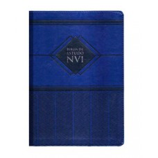 Bíblia de estudo NVI - Capa azul índigo - Capa luxo
