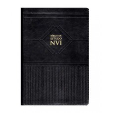 Bíblia de estudo NVI - Preta - Capa luxo