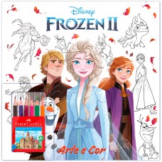 Arte e Cor com lápis de cor Frozen 2