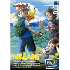 Superpôster Anime Invaders - Pokémon - Arte D - Ash Ketchum e Pikachu - Journeys