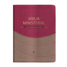 Bíblia Ministerial - NVI - Capa Duotone - Marrom claro e vermelho