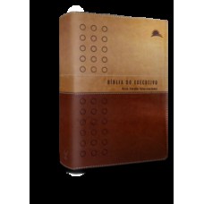 Biblia do executivo - NVI - Capa Luxo - Marrom claro e café