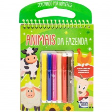 Colorindo por Números: Animais da Fazenda