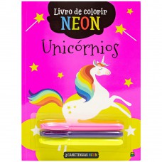 Livro de Colorir Neon: Unicórnio