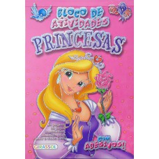 Bloco de atividades princesas - rosa