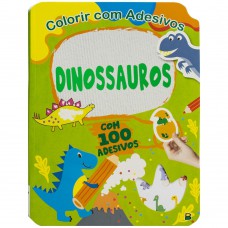 Colorir com Adesivos: Dinossauros