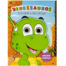 Máscaras Divertidas - Colorir & Recortar: Dinossauros