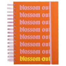 Meu plano perfeito: Florescer, planner anual não datado para adolescentes com capa dura neon, capa Blossom out | Planner 2025