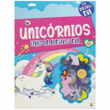 Livro Com Adesivos em EVA: Unicórnios