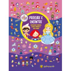 Procure e encontre: Chapeuzinho vermelho, Aladim, Cinderela e João e Maria