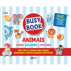 Busy Book Animais Grude, Desgrude e Aprenda