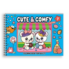 Cute & Comfy Super Extra Edição 07 - Livro de Colorir Adulto - Capa Dura Holográfica