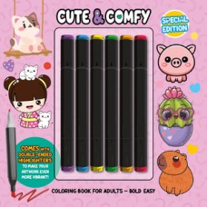 Cute & Comfy Coloring Book for Adults - Bold Easy - Special Edition - Livro de Colorir Adulto