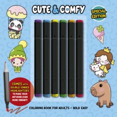 Cute & Comfy Coloring Book for Adults - Bold Easy - Special Edition - Livro de Colorir Adulto