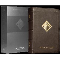 Bíblia de estudo Thomas Nelson, NVI, capa em couro legítimo marrom, Leitura Perfeita, Premier Collection | Bíblia com mais de 50 mil recursos