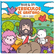Blessed e Cute - Versículos de Gratidão Para Colorir