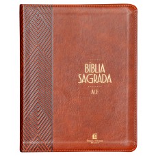 Bíblia ACF com espaço para anotações, Couro-soft marrom, Leitura Perfeita