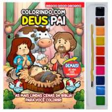 Colorindo com Deus pai livro para pintar com aquarela