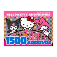 Hello kitty and friends prancheta para colorir com 1500 adesivos