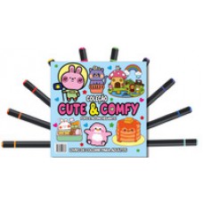 Cute & Comfy Coloring Book for Adults - Fofo e Aconchegante - Livro de Colorir Adulto