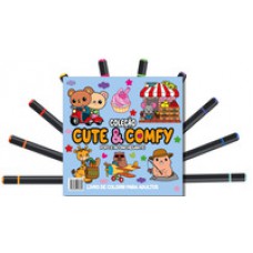 Cute & Comfy Coloring Book for Adults - Fofo e Aconchegante - Livro de Colorir Adulto Cute & Comfy Coloring Book for Adults - Fofo e Aconchegante - Livro de Colorir Adulto