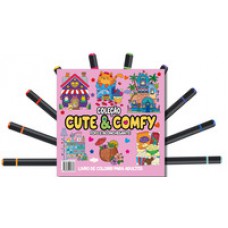 Cute & Comfy Coloring Book for Adults - Fofo e Aconchegante - Livro de Colorir Adulto