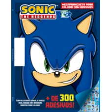 Sonic megaprancheta para colorir com adesivos