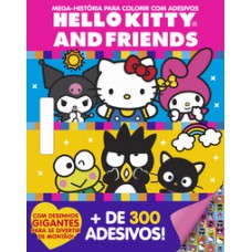 Hello Kitty - Megaprancheta para colorir com adesivos