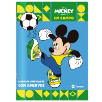 Livro De Atividades Com Adesivos - Mickey E Amigos: Em Campo