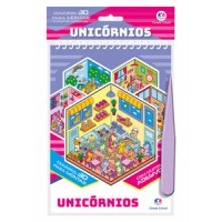 Unicórnios com Adesivos 3D