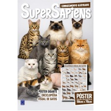 Enciclopédia Visual de Gatos (Versão lisa, sem dobras, enviada em tubo protetor) - SuperSapiens Posterzine