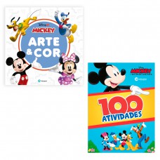Kit Arte E Cor Mickey E Minnie E 100 Atividades Mickey E Amigos