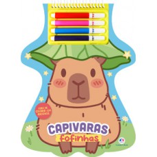 Capivaras Fofinhas com Adesivos e Canetinhas Capivaras Fofinhas com Adesivos e Canetinhas
