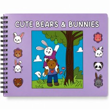 Cute Bears Bunnies - 50 Ilustrações Exclusivas - Capa Dura Lilás com Folha de Acetato