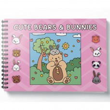 Cute Bears Bunnies - 50 Ilustrações Exclusivas - Capa Dura Rosa