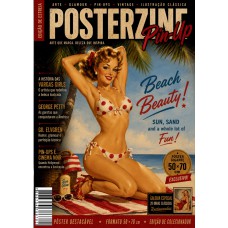 Posterzine Pin-Up - Praia (Versão lisa, sem dobras, enviada em tubo protetor)