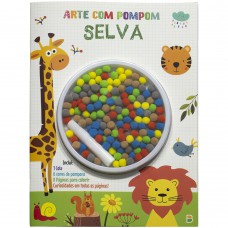 Arte com Pompom! Livro Divertido: Selva