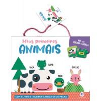Meus primeiros animais - Kit com livro e quebra-cabeça de 20 peças Meus primeiros animais - Kit com livro e quebra-cabeça de 20 peças
