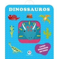 Dinossauros - Livro sensorial de pano para bebês