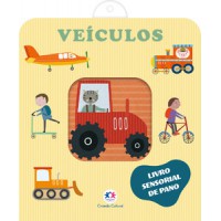 Veículos - Livro sensorial de pano para bebês