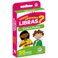 Flash cards - Cores e frutas em Libras - Com QR code para aprender os sinais