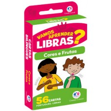 Flash cards - Cores e frutas em Libras - Com QR code para aprender os sinais
