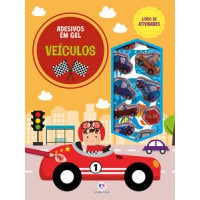 Veículos - Livro de atividades e adesivos em gel